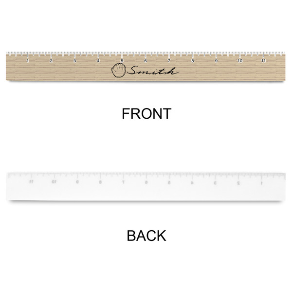 Retro Baseball Plastic Ruler - 12" - APPROVAL
