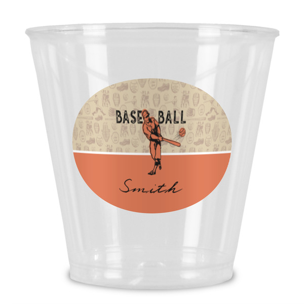 Custom Retro Baseball Plastic Shot Glass (Personalized)