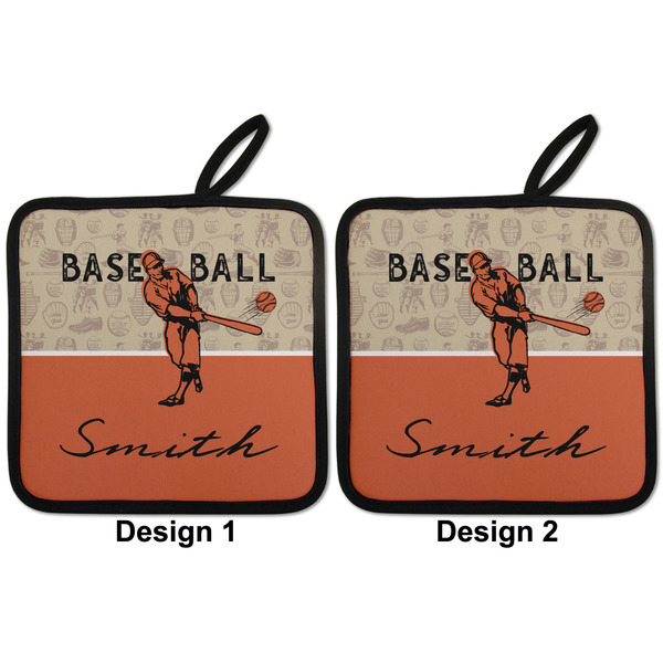 Retro Baseball Pot Holders - Set of 2 APPROVAL