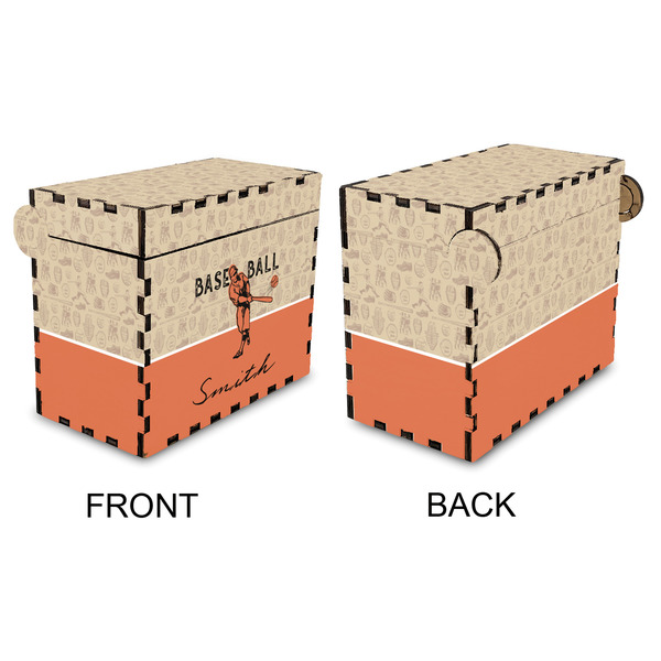 Retro Baseball Recipe Box - Full Color - Approval