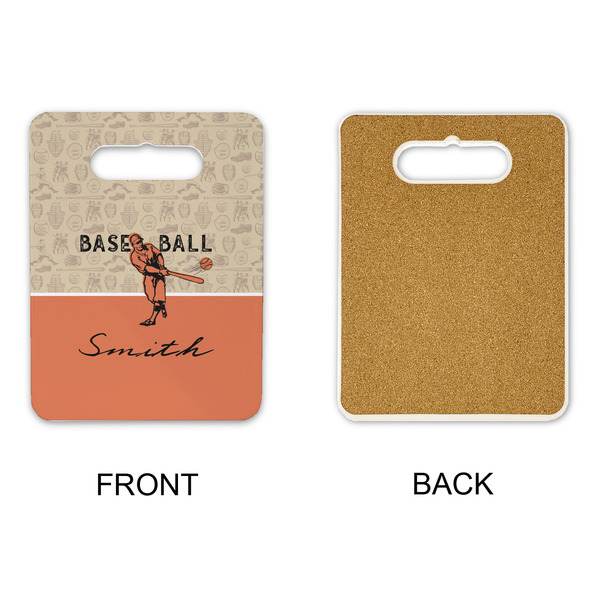 Retro Baseball Rectangle Trivet with Handle - APPROVAL