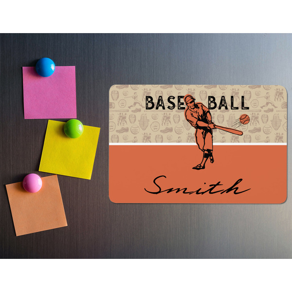 Retro Baseball Rectangular Fridge Magnet - LIFESTYLE