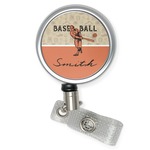 Retro Baseball Retractable Badge Reel (Personalized)