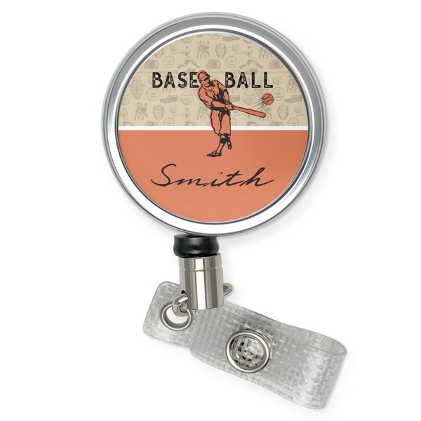 Custom Retro Baseball Retractable Badge Reel (Personalized)