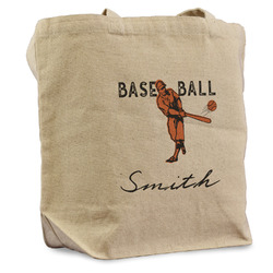 Retro Baseball Reusable Cotton Grocery Bag (Personalized)