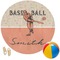 Retro Baseball Round Beach Towel (Personalized)