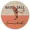 Retro Baseball Round Rubber Backed Coaster (Personalized)