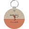 Retro Baseball Round Plastic Keychain (Personalized)