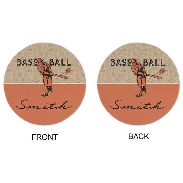 Retro Baseball Round Linen Placemats - APPROVAL (double sided)