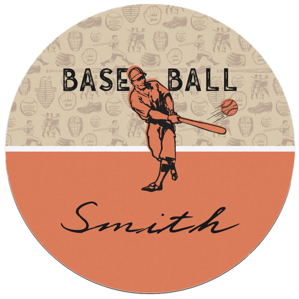 Retro Baseball Round Mousepad - APPROVAL