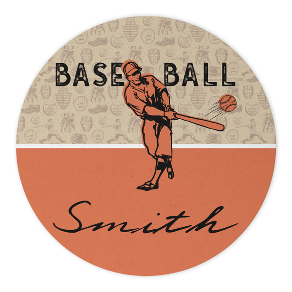 Retro Baseball Round Paper Coaster - Approval