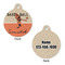 Retro Baseball Round Pet ID Tag - Large - Approval