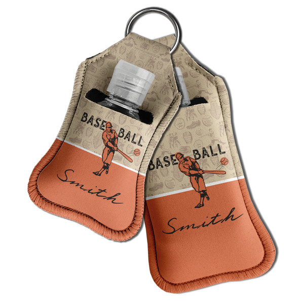Retro Baseball Sanitizer Holder Keychain - Both in Case (PARENT)