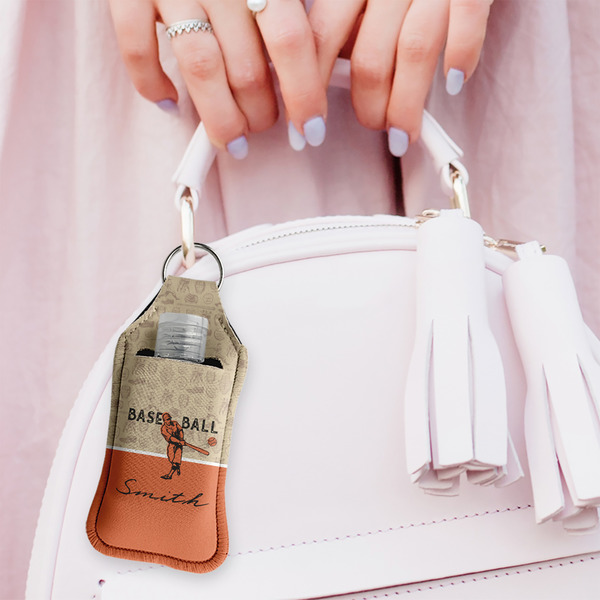Retro Baseball Sanitizer Holder Keychain - Large (LIFESTYLE)