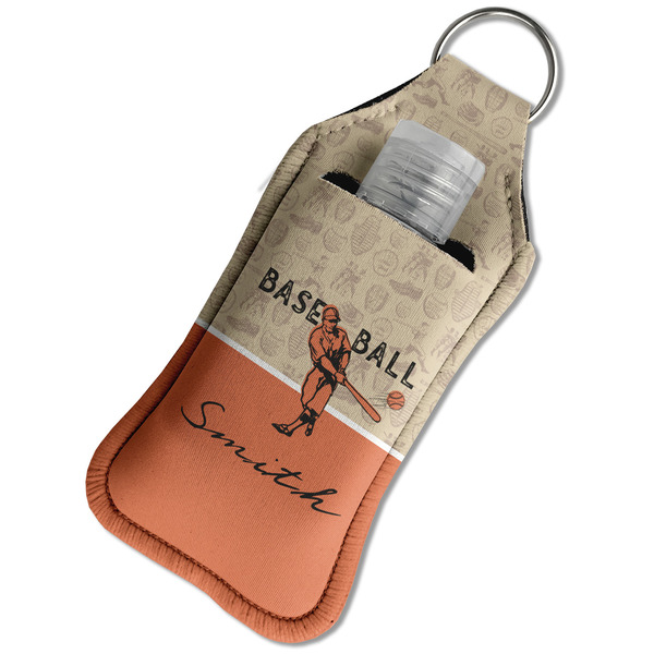 Retro Baseball Sanitizer Holder Keychain - Large in Case