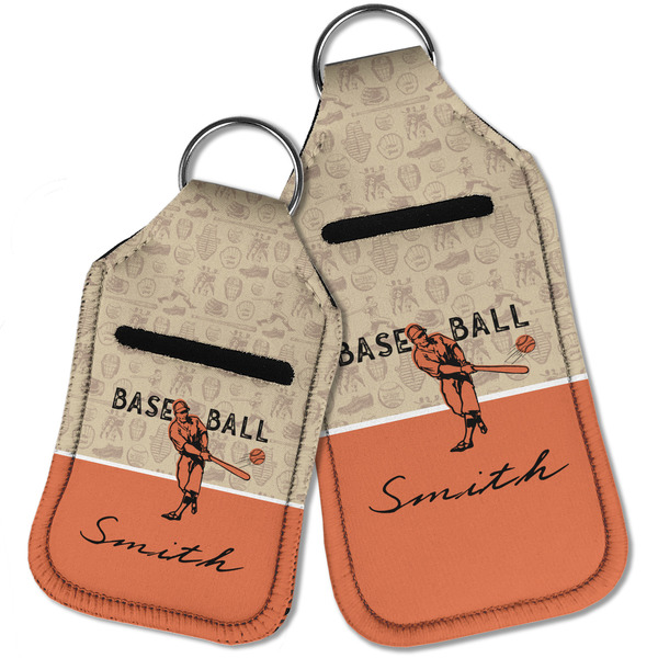 Retro Baseball Sanitizer Holder Keychain - Parent Main