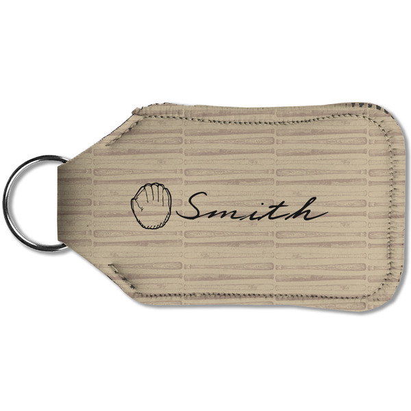 Retro Baseball Sanitizer Holder Keychain - Small (Back)