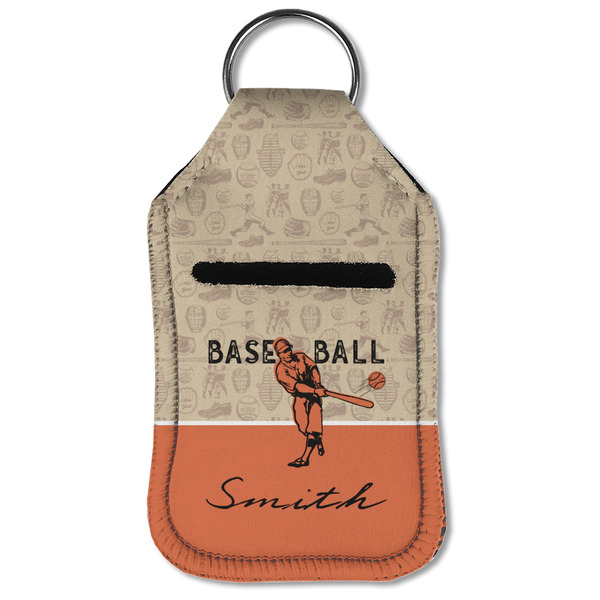 Retro Baseball Sanitizer Holder Keychain - Small (Front Flat)