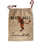 Retro Baseball Santa Sack - Front (Personalized)