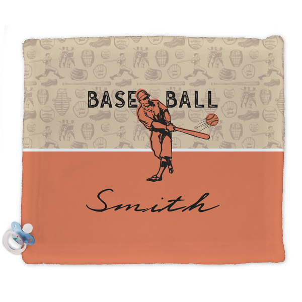 Custom Retro Baseball Security Blanket - Single Sided (Personalized)