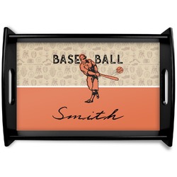 Retro Baseball Wooden Tray (Personalized)