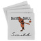 Retro Baseball Absorbent Stone Coasters - Set of 4 (Personalized)