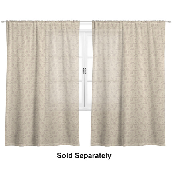 Retro Baseball Sheer Curtains Double