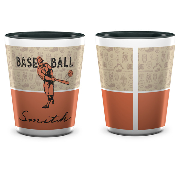Retro Baseball Shot Glass - Two Tone - APPROVAL