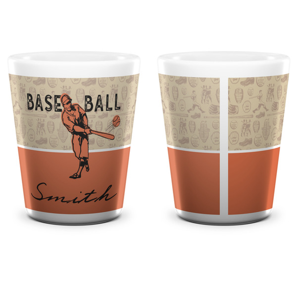 Retro Baseball Shot Glass - White - APPROVAL