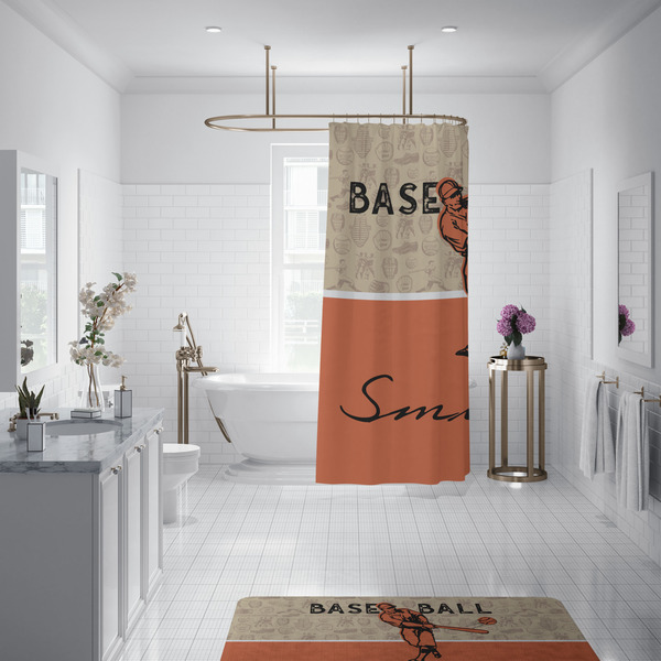 Retro Baseball Shower Curtain - 70"x83"