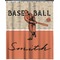 Retro Baseball Extra Long Shower Curtain - 70"x84" (Personalized)