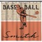 Retro Baseball Shower Curtain - Custom Size (Personalized)
