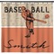 Retro Baseball Shower Curtain (Personalized)