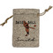 Retro Baseball Small Burlap Gift Bag - Front (Personalized)