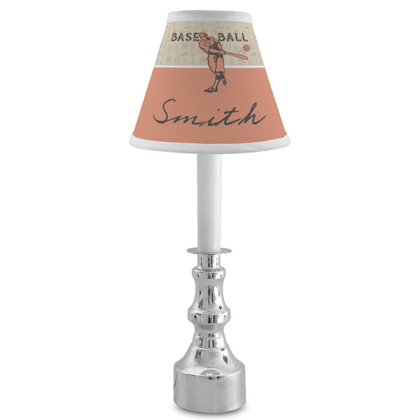 Retro Baseball Small Chandelier Lamp - LIFESTYLE (on candle stick)