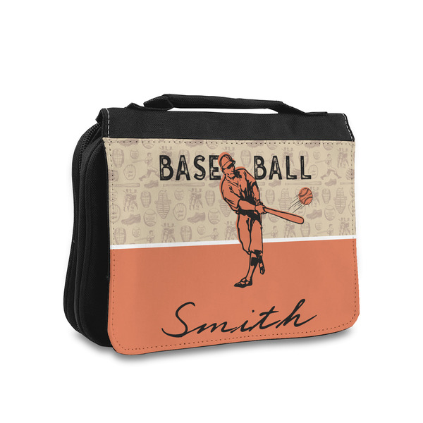Custom Retro Baseball Toiletry Bag - Small (Personalized)