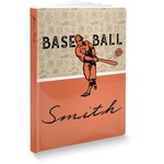 Retro Baseball Softbound Notebook - 7.25" x 10" (Personalized)