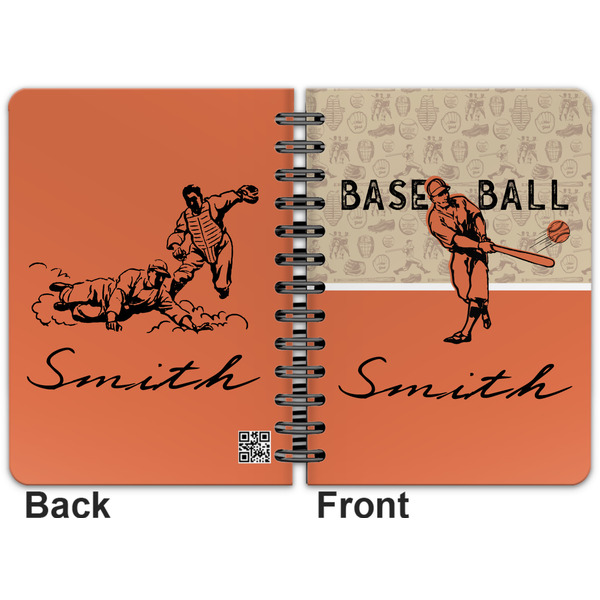 Retro Baseball Spiral Journal 5 x 7 - Apvl