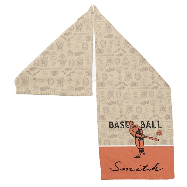 Retro Baseball Sports Towel Folded - Both Sides Showing