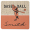 Retro Baseball Square Rubber Backed Coaster (Personalized)
