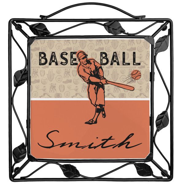 Custom Retro Baseball Square Trivet (Personalized)
