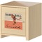 Retro Baseball Square Wall Decal on Wooden Cabinet