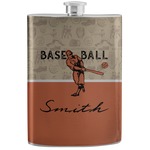 Retro Baseball Stainless Steel Flask (Personalized)