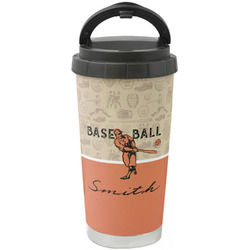 Retro Baseball Stainless Steel Coffee Tumbler (Personalized)