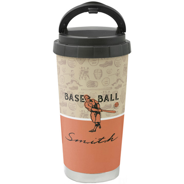 Custom Retro Baseball Stainless Steel Coffee Tumbler (Personalized)