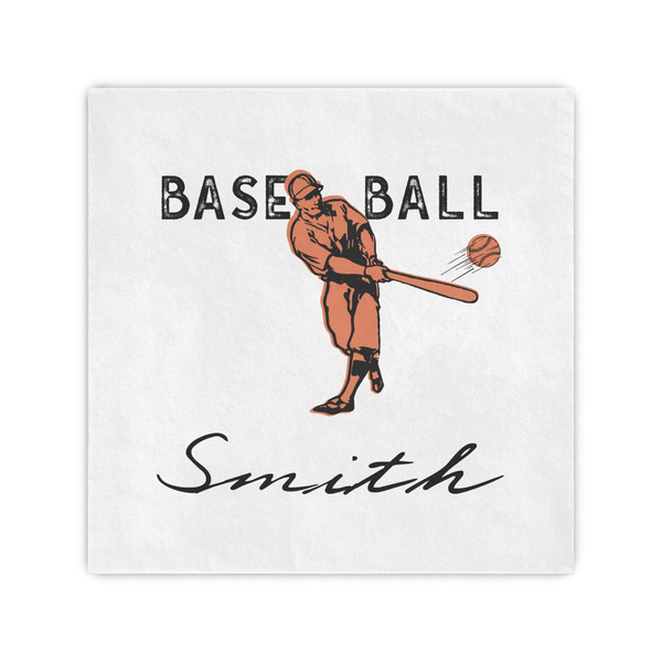 Custom Retro Baseball Standard Cocktail Napkins (Personalized)
