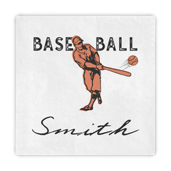 Retro Baseball Standard Decorative Napkins (Personalized)