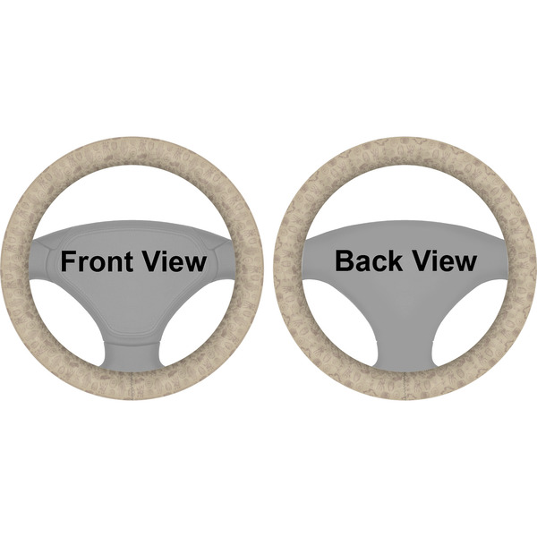 Retro Baseball Steering Wheel Cover- Front and Back