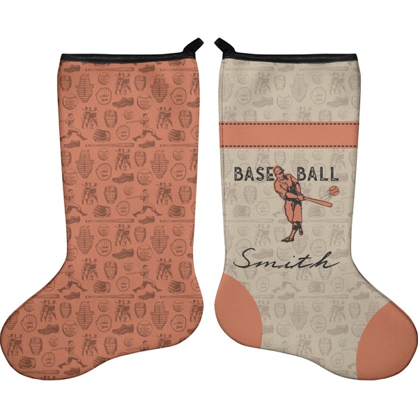 Retro Baseball Stocking - Double-Sided - Approval