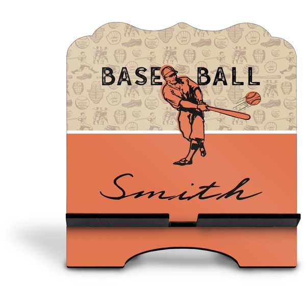 Retro Baseball Stylized Tablet Stand - Front without iPad